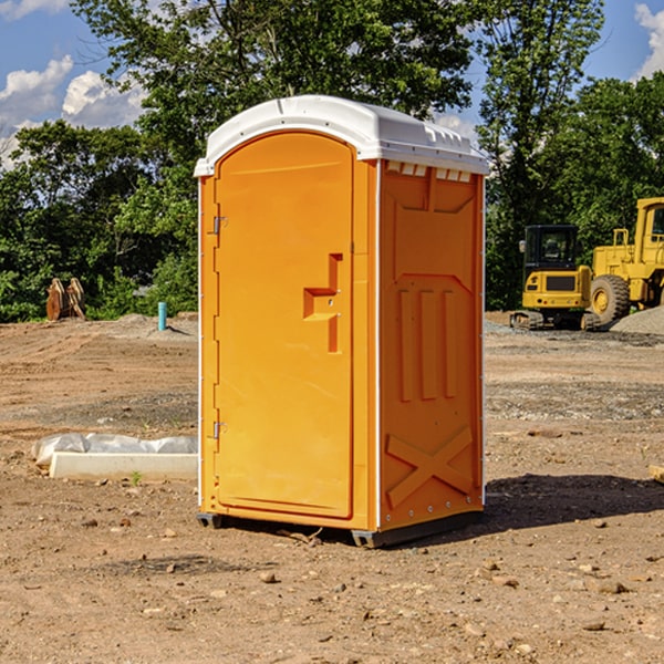 are there any restrictions on what items can be disposed of in the portable restrooms in Randolph